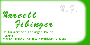 marcell fibinger business card